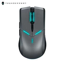 Universal Souris sans fil Souris gaming Omron LED rétroéclairée programmable et rechargeable 4000 DPI Souris d'ordinateur(Le noir) 