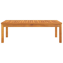 vidaXL Table basse 100x50x33 cm bois d'acacia massif