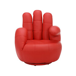 Vente-Unique Fauteuil main pivotant CATCHY en simili - Rouge