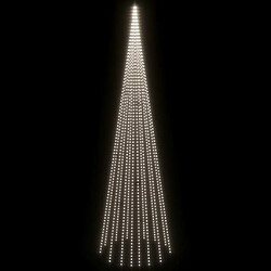 Avis vidaXL Sapin de Noël sur mât de drapeau 1134 LED Blanc froid 800 cm