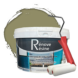 Pok Peinture Résine multisupport Intérieur 0,5L Peinture Résine multisupport Intérieur 0,5L - Faïence, Carrelage, Douche, Baignoire 5m² - RAL 7034 Gris jaune + Kit d'application OFFERT