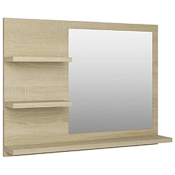 vidaXL Miroir de salle de bain chêne sonoma bois d’ingénierie