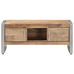 vidaXL Table basse 95x50x40 cm Bois de manguier brut