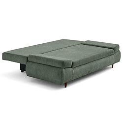 Bestmobilier Larson - canapé droit 3 places convertible avec coffre en velours texturé