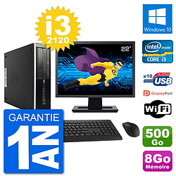 PC HP Compaq 6200 Pro SFF Ecran 22" i3-2120 RAM 8Go Disque 500Go Windows 10 Wifi · Occasion 