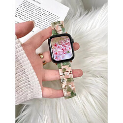 Acheter Sangle de montre en résine pour la bande de montre Apple Watch Fleur rose claire pour 42 mm 44 mm 45 mm