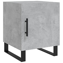 Maison Chic Table de chevet,Table de Nuit,Meuble de Rangement gris béton 40x40x50 cm bois d’ingénierie