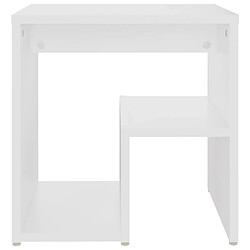 Avis Maison Chic Table de chevet,Table de nuit,Table d'appoint pour salon Blanc 40x30x40 cm Aggloméré -MN98456