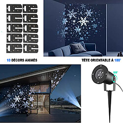 Sampa Helios Projecteur LED de noel 10 décors lampe de projection étanche extérieur et intérieur Projecteur à piquer LED 10 décors......