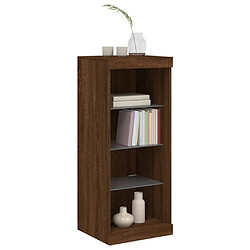 Acheter Maison Chic Commode Buffet - Meuble de rangement avec lumières LED chêne marron 41x37x100 cm -GKD91574