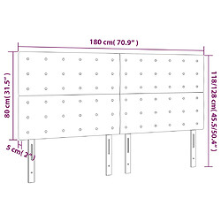 vidaXL Têtes de lit 4 pcs Bleu 90x5x78/88 cm Tissu pas cher