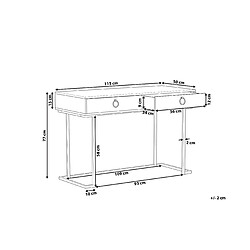 Beliani Console blanche et dorée 2 tiroirs WESTPORT