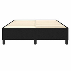 Sommier à lattes,Cadre à lattes de lit pour Adulte Noir 140x190 cm Tissu -MN74211 pas cher