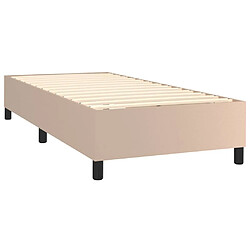 Avis vidaXL Sommier à lattes de lit avec matelas Cappuccino 90x200 cm