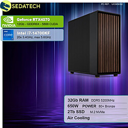 Sedatech Workstation • Intel i7-14700KF • RTX4070 • 32Go DDR5 • 2To SSD M.2 • sans OS