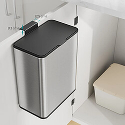 Avis ACAZA Poubelle - Poubelles - Poubelle de cuisine - Composteur - Métal - Gris