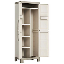 Keter Armoire de rangement polyvalente Excellence Beige et taupe 182cm