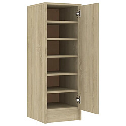 vidaXL Armoire à chaussures Chêne Sonoma 32x35x92 cm Bois d’ingénierie