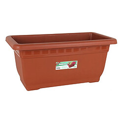 Totalcadeau Jardinière en plastique marron exterieur Mesure - 80 x 40 cm pas cher