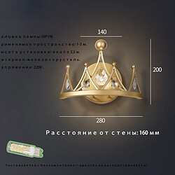 Avis Universal Lampe murale de fond de fond de la couronne de luxe légère