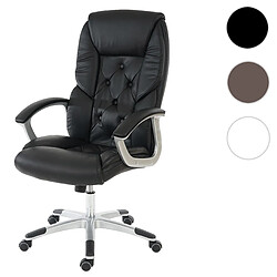 Mendler Fauteuil de bureau pro L42 XXL, charge 150kg, similicuir ~ noir 