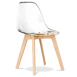 ICONIK INTERIOR Chaise de salle à manger transparente - Style scandinave - Lucy Transparent