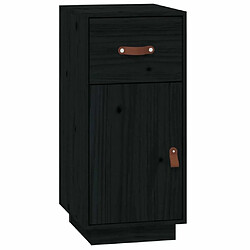 Maison Chic Buffet,Meuble de Rangement,commode pour salon,Cuisine Noir 34x40x75 cm Bois massif de pin -MN34404