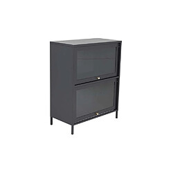 Venture Home Commode 2 portes en acier Bakal noir. Commode 2 portes en acier Bakal noir