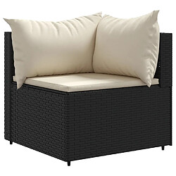 Avis vidaXL Salon de jardin 5 pcs avec coussins Noir Résine tressée