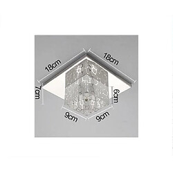 Avis Stoex 1PCS Plafonnier Cristal Cube 5W 18cm Lampe de Plafond en acier inoxydable Lustre Eclairage Décor Blanc Chaud