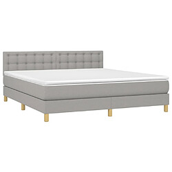 Avis Sommier à lattes et matelas LED,Cadre à lattes de lit pour Adulte Gris clair 160x200 cm Tissu -MN99021