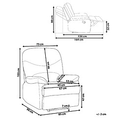 Avis Beliani Fauteuil Velours Gris ESLOV