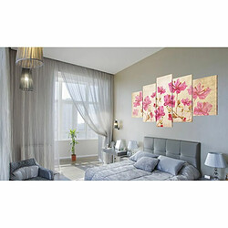 Paris Prix Tableau Imprimé Flowers in Pink 100 x 200 cm