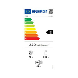 Smeg Réfrigérateur congélateur encastrable C41721E, 269 litres, Froid brassé, niche 178 cm