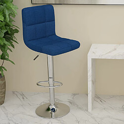 vidaXL Tabouret de bar Bleu Tissu