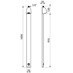 Panneau de douche temporisé adapté PMR SPORTING 2 Delabie 714700