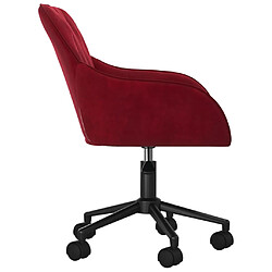 Acheter vidaXL Chaises pivotantes à manger lot de 2 Rouge bordeaux Velours