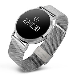 Acheter Wewoo Bracelet connecté argent 0.95 pouces écran OLED en acier Bluetooth Smart Bracelet, IP67 imperméable, podomètre de / Moniteur de pression artérielle / de fréquence cardiaque / Rappel sédentaire, Compatible avec Android et iOS Téléphones