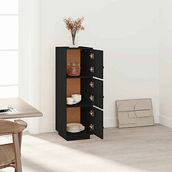 Avis Maison Chic Buffet,Meuble de Rangement,commode pour salon,Cuisine Noir 34x40x108,5 cm Bois massif de pin -MN84612