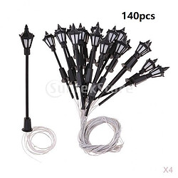 140pcs Lampadaire Miniature 1:150 N Echelle