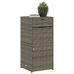 Avis vidaXL Armoire de rangement de jardin gris 55x55x111 cm résine tressée