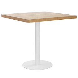 vidaXL Table de bistro Marron clair 80x80 cm MDF