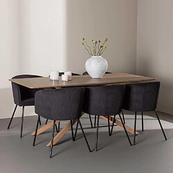 Venture Home Table de repas 90 x 180 cm Piazza mocca.