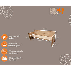 Wood4you - Banc de jardin - kit à monter soi-même Wood4you - Banc de jardin - kit à monter soi-même