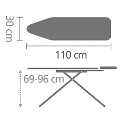 Avis Table à repasser 110x30cm - 108808 - BRABANTIA