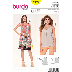 Burda B6969 patron de couture,BLANC-13X20 CM