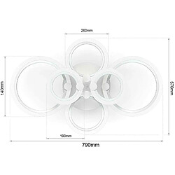 Acheter Plafonnier LED décoratif 51 W plafonnier blanc moderne cercles chambre bureau salle de réception rendement 230 V 4000K