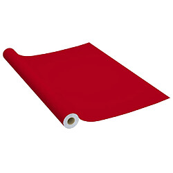 Decoshop26 Film autoadhésif pour meubles Rouge 500x90 cm PVC DEC022139