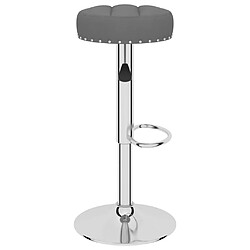 Avis vidaXL Tabourets de bar lot de 2 gris foncé tissu