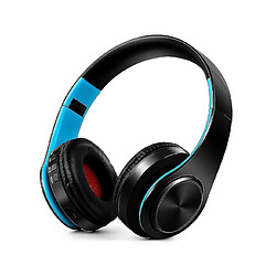 Universal Casque Bluetooth pliant Bluetooth sans fil (noir et bleu)